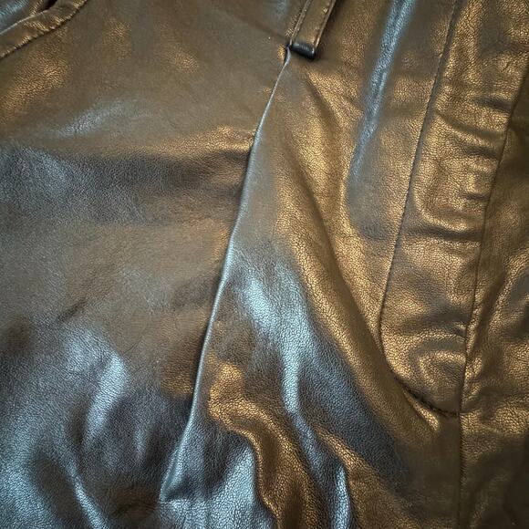 J.O.A. Drop the beat faux leather‎ pants Small Cropped Pleated - Picture 6 of 9